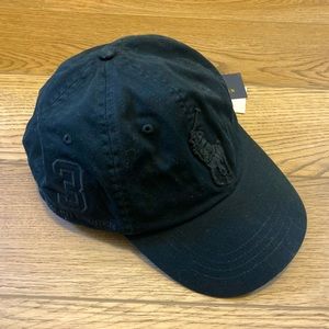 Men’s black large logo Polo hat